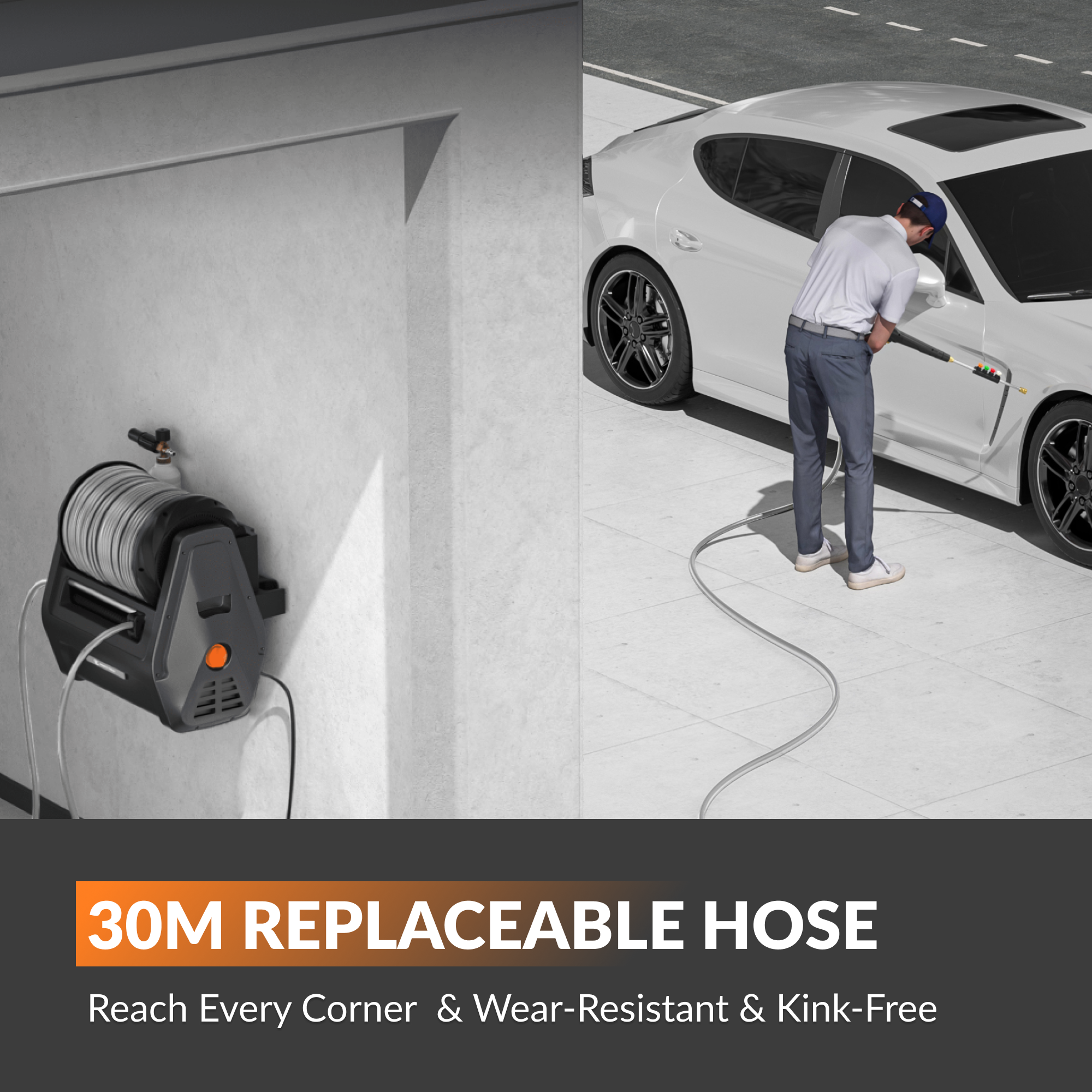 Grandfalls Retractable Pressure Washer Plus