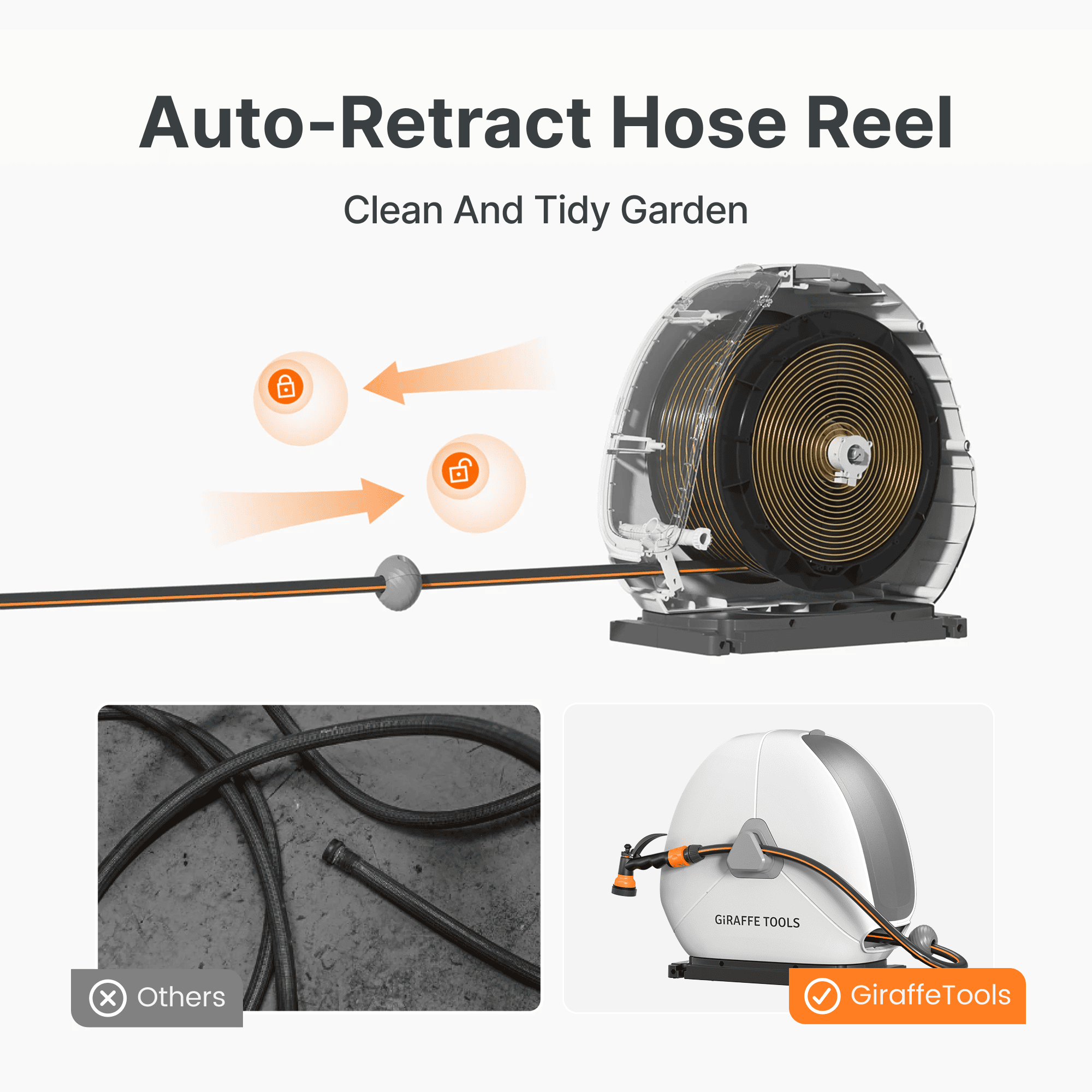 Ground-Mounted Retractable Hose Reel – 25m / 40m