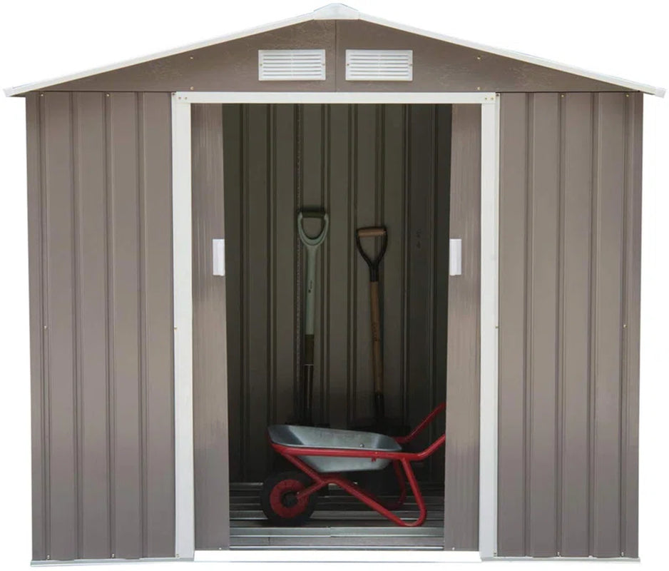 7 Ft. W X 4 Ft. D Metal Apex Garden Shed