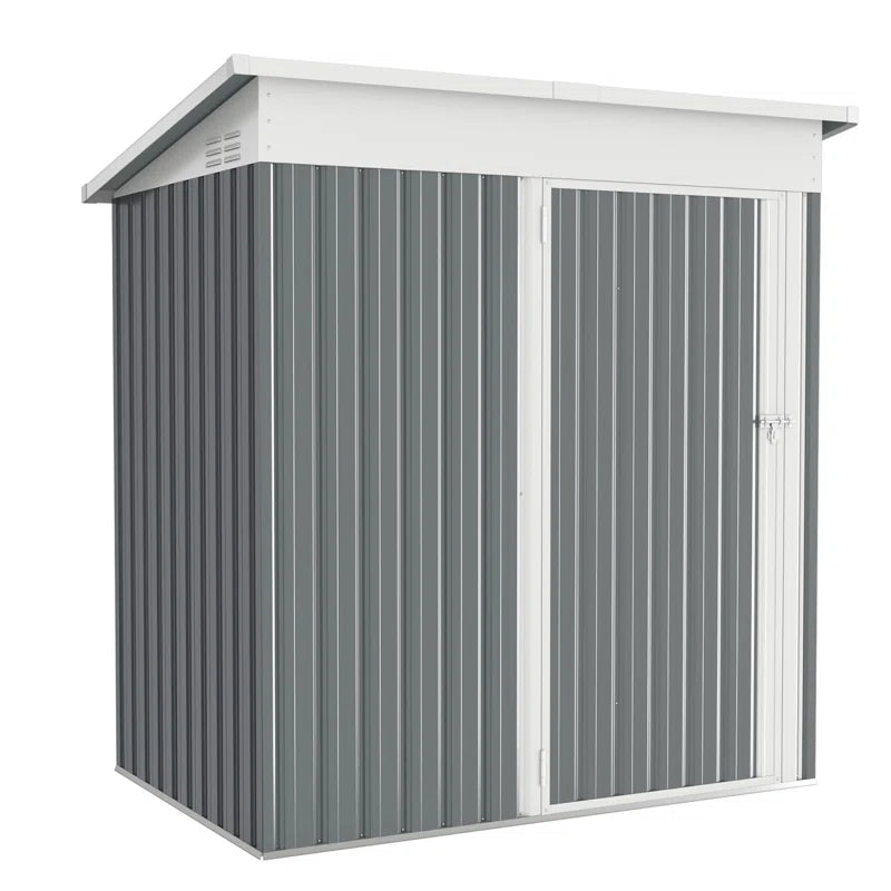 5 Ft. W X 3 Ft. D Metal Lean-To Garden Shed
