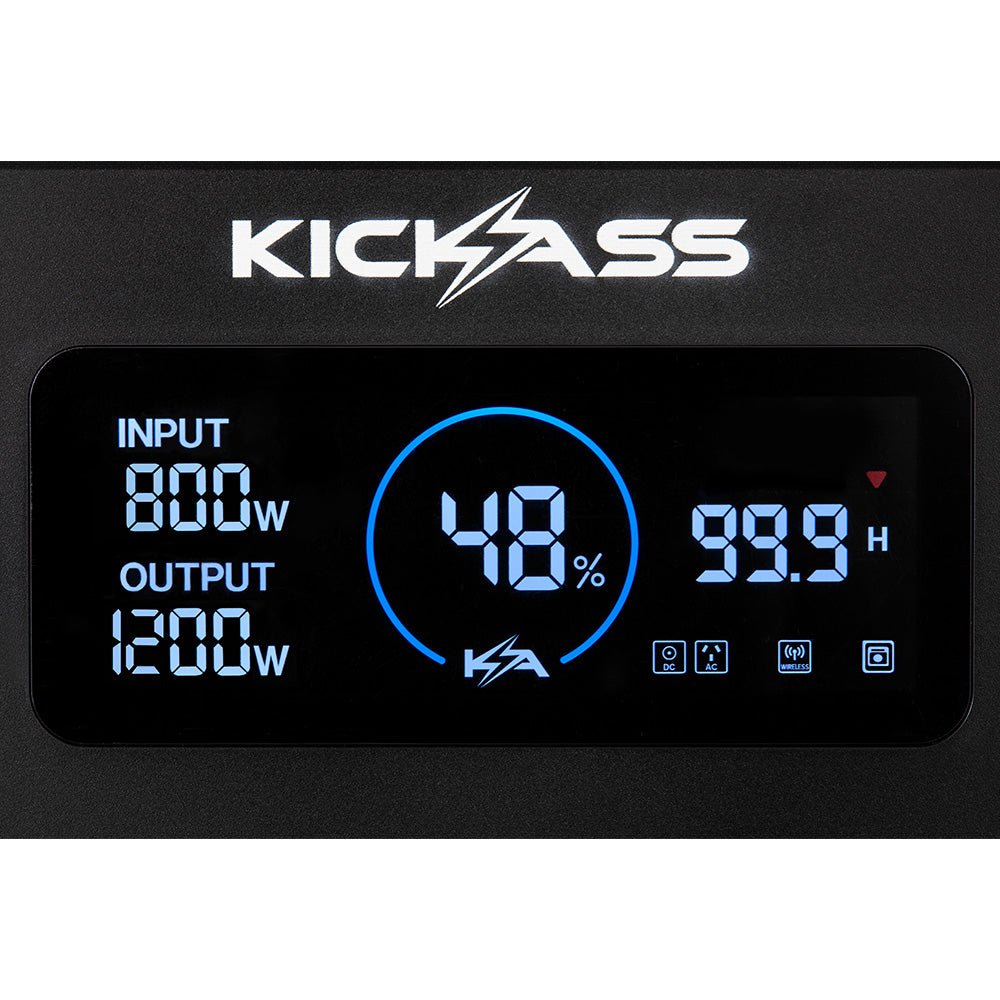 KickAss KickCharge 1200 LiFePO4 Power Station MKII - 1120Wh, 87.5Ah @ 12.8V