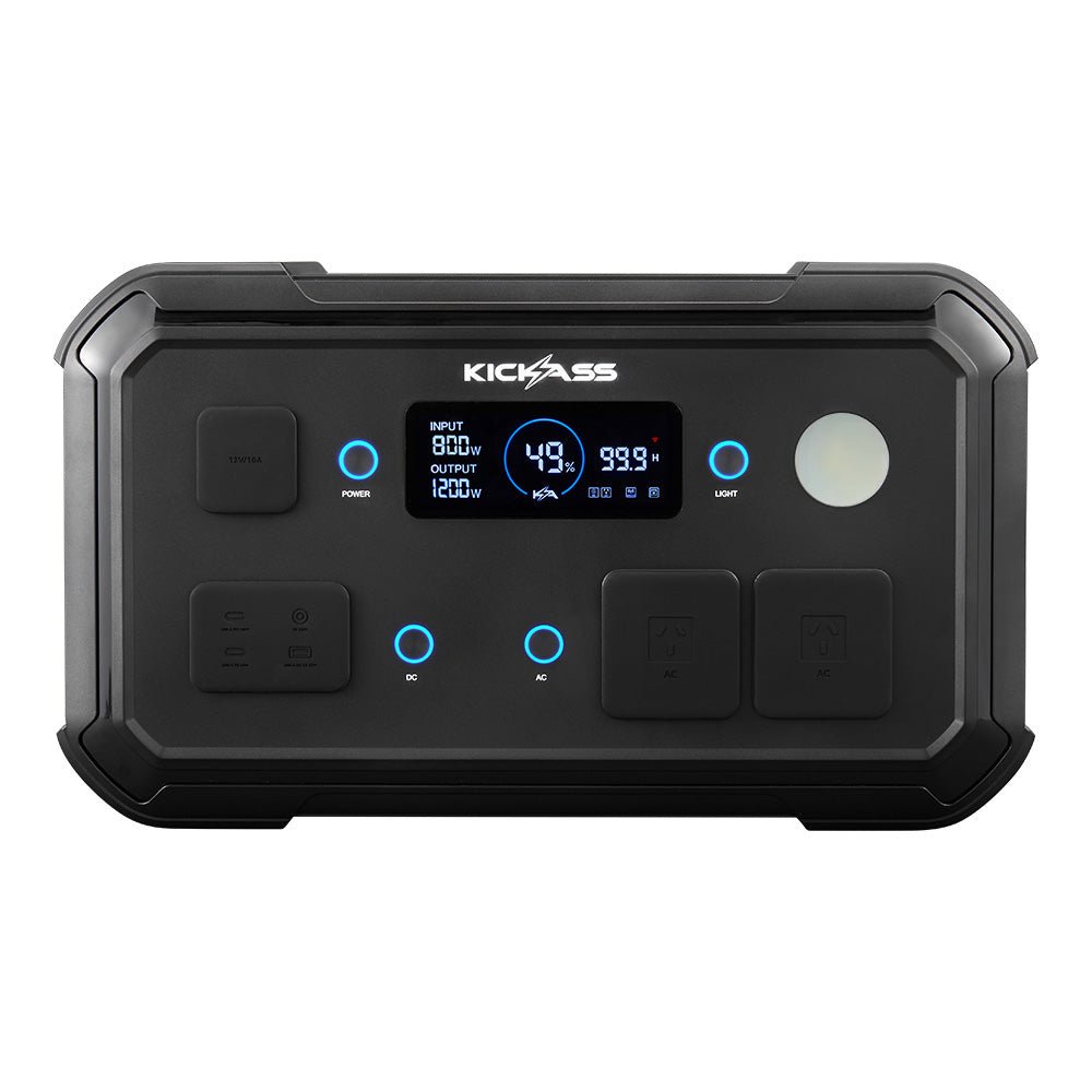 KickAss KickCharge 1200 LiFePO4 Power Station MKII - 1120Wh, 87.5Ah @ 12.8V