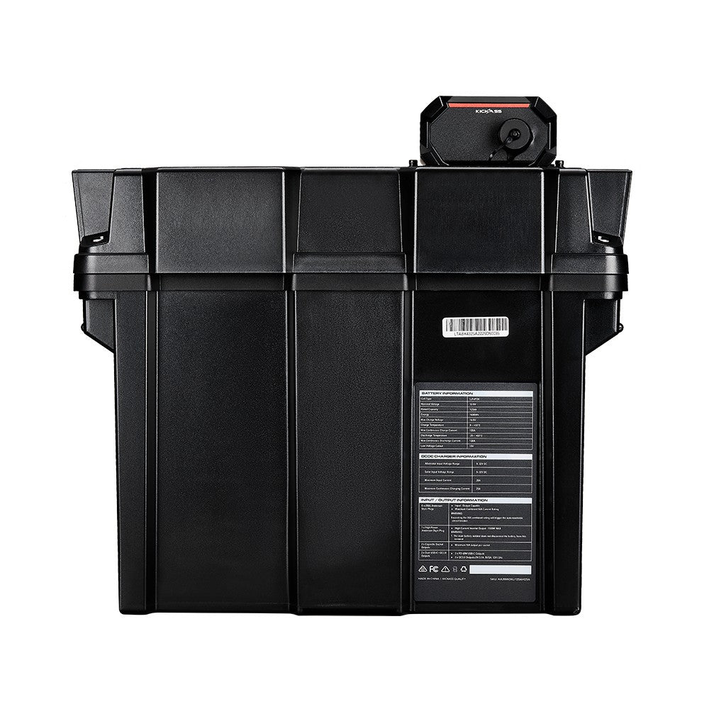 KickAss Smart 125Ah Lithium Battery Box Power Station with 25A DCDC Charger + Integrated Bluetooth