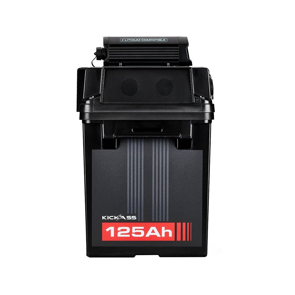 KickAss Smart 125Ah Lithium Battery Box Power Station with 25A DCDC Charger + Integrated Bluetooth