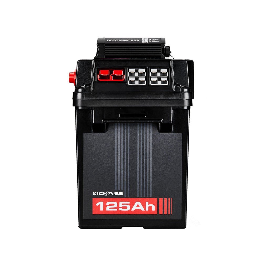 KickAss Smart 125Ah Lithium Battery Box Power Station with 25A DCDC Charger + Integrated Bluetooth
