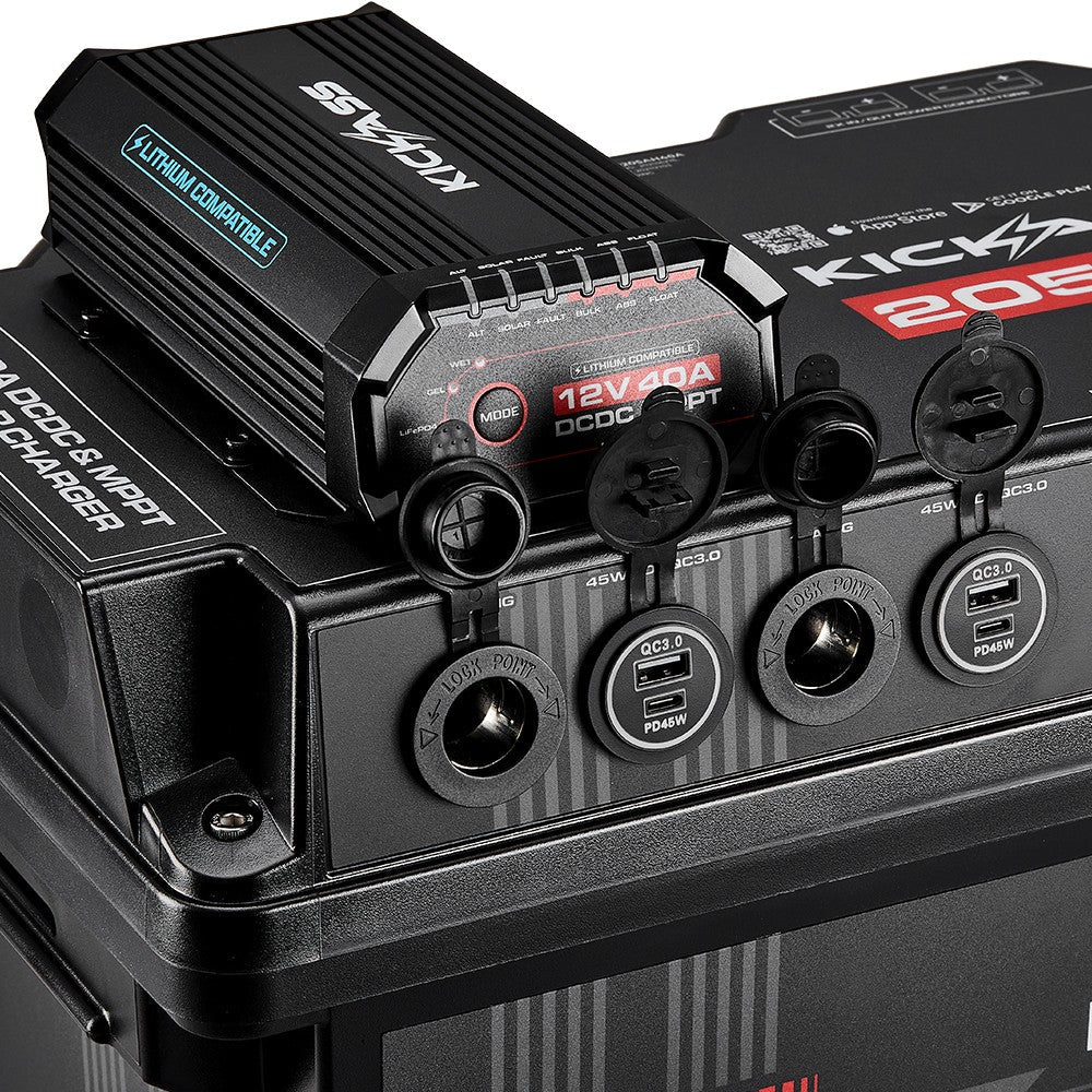 KickAss Smart 205Ah Lithium Battery Box Power Station with 40A DCDC Charger + Integrated Bluetooth